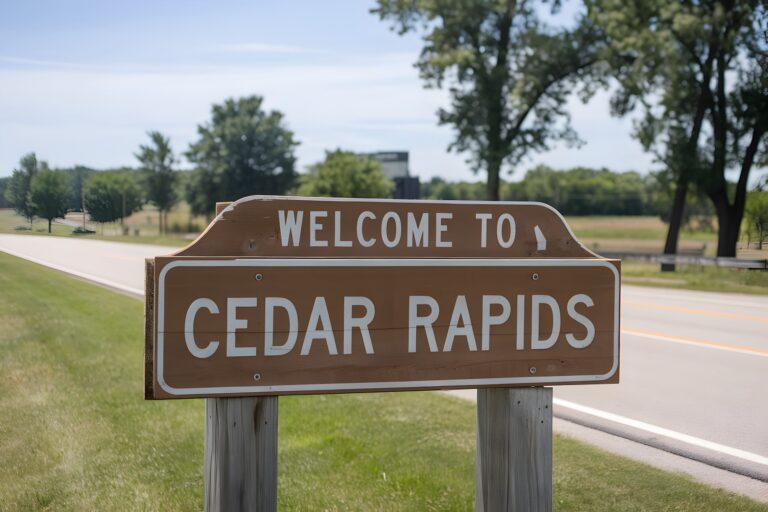 Welcome to Cedar Rapids sign