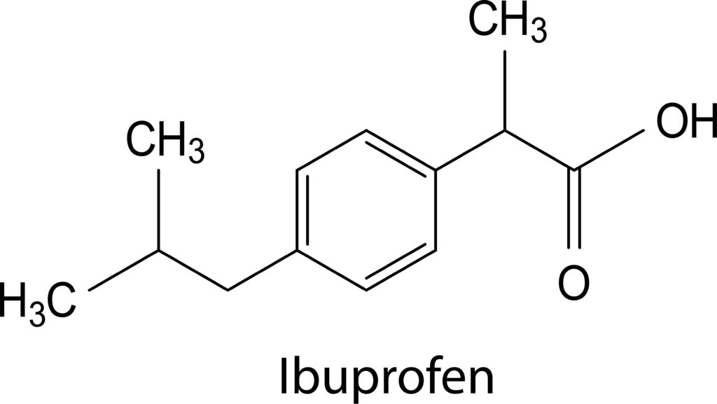 Ibuprofen molecule