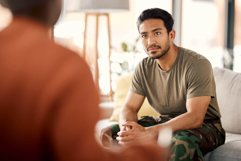 Wisconsin resident speaking with an addiction treatment professional about IOP options.